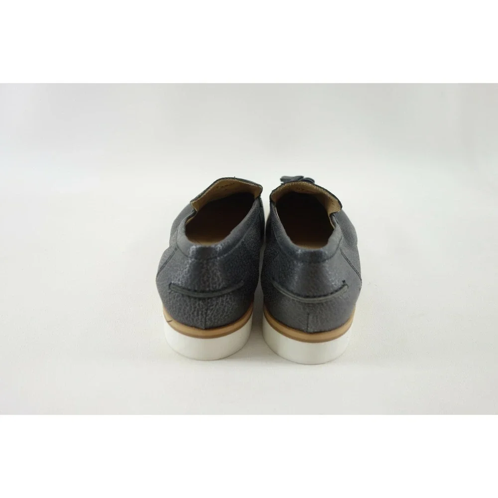 Geox Respira Gray Leather Tassel Loafers Shoes Women's 36‎ / 5